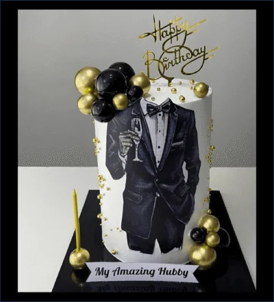 Photo Celebration Cake for Men